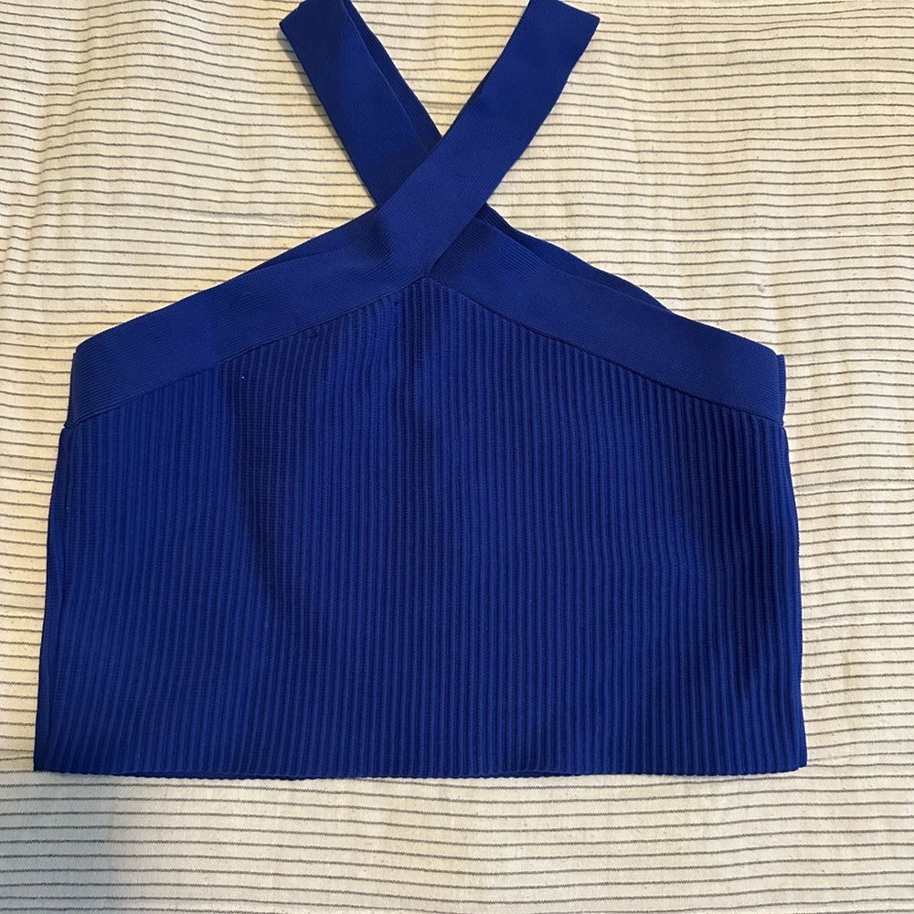 Sincerely Jules Royal Blue Cross-Back Tank Top